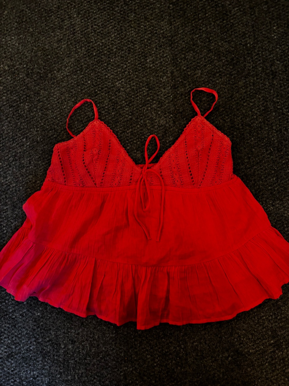 Aeropostale Bright pink Crochet Tie-Front Bustier